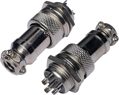 CESS Aviation 3 Pins Plug and Socket Wire Cable Connector, Diameter 0.63" (16mm), 2 Packs
