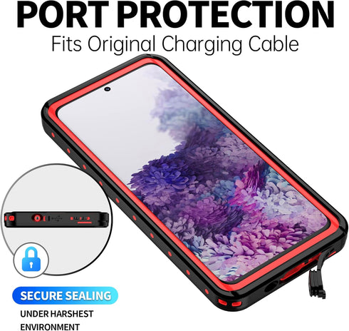 BEASTEK for Samsung Galaxy S20 Waterproof Case, NRE Series, Shockproof Underwater IP68 Case with Built-in Screen