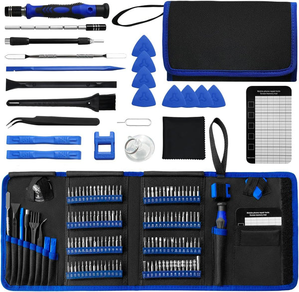EFAITHFIX Screwdriver Sets 142-Piece Electronics Precision Tool Kit with 120 Bits for iPhone, MacBook, PC