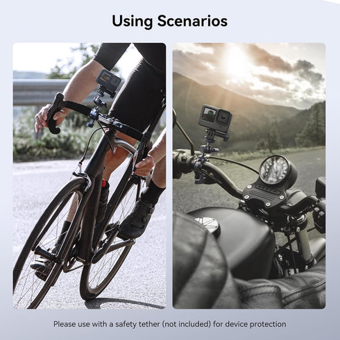 SMALLRIG Bike Motorcycle Handlebar Mount for Gopro, CNC All-Metal 22-32mm Pole and Roll Bar Mount for Action Cameras