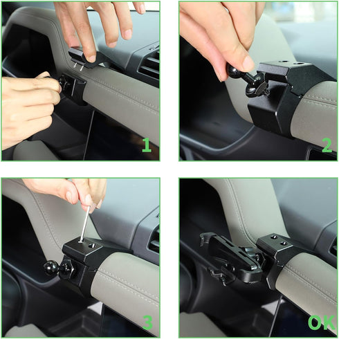 PIUGILH Car Phone Holder for Land Rover Defender 90 110 130 2020-2023, Center Console Dash Board Mount Holder