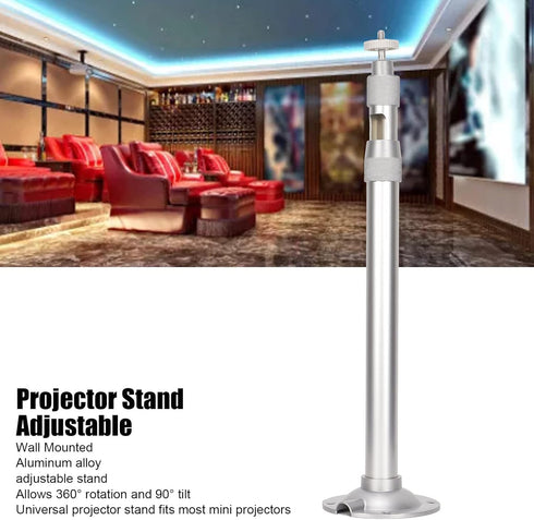 SUNGOOYUE Projector Ceiling Mount, 5kg Load 360° Adjustable Aluminum Alloy Universal Projector Mount Wall Mounted with 1/4in Thread Projector Mount