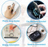 Cellphone Ring Holder Finger Kickstand, Foldable 360° Rotation, Metal Multi-Angle for Phone Back Grip, Rose Gold