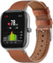 FitTurn Leather WatchBand for Cubitt CT4/CT2 Pro GPS Smart Watch, Replacement Sport Wrist Strap with Stainless Metal