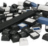 PBT Keycaps Full Set, 160 Keys, CSA Profile Double Shot Keycaps for Cherry Gateron MX Switches, White and Black
