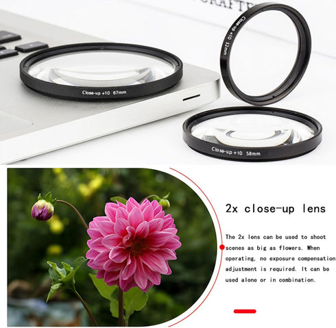 YOFOTIXAUU 67mm 4 (+1 +2 +4 +10) Set, (67mm) Close-Up Lens Filters Kit Pieces Macro Filter Lens Cap & Cleaning Cloth
