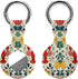 Generic Vintage Lobster Floral Case Compatible with Airtag Holder Keyrings Keychains for Keys Luggage Bags
