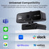 cbeyook 4K 90 Basic Autofocus Webcam, Wide Angle Computer Camera with Adjustable Monitor Clip, Built-in Mic & Plug