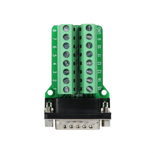 TwinkleBay DB15 Breakout Connector - 15 Pin Male Connector with Nut