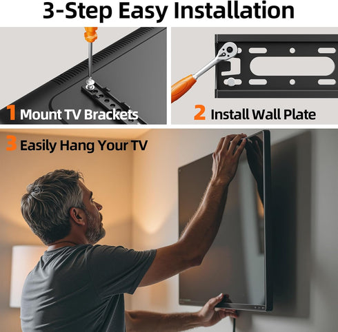 IWORKBOARD 32 40 42 inch 200x200mm, 66lbs, 19 24 42 inch IWORBOARD Fixed TV Monitor Wall Mount for LED LCD TVs
