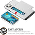 SAMONPOW iPhone 13 Case with Card Holder, Dual Layer Hybrid Wallet Case, Heavy Duty Shockproof Protection for 6.1 inch