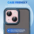 Xfilm 9H Hardness Camera Lens Protector for iPhone 15/15 Plus, Stylish Pink Metal Ring, Scratchproof & Case Friendly.