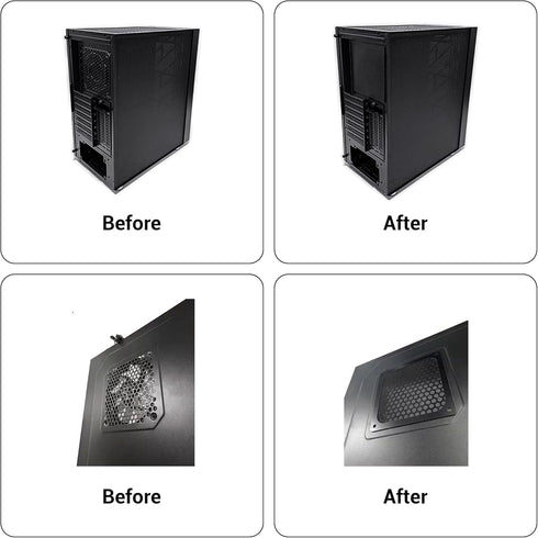120mm Fan Dust Filter PC, 10Pack PVC Computer Dust Filter Mesh with Screws for Cooler Fan (PVC, 120 * 120mm, 10pcs,
