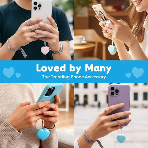GHSGHS 1.57 1.57 Inch (2,Blue) Portable Phone Screen Cleaner Kit - Heart Shaped Cleaning Wipes with Dust Plug