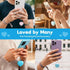 GHSGHS 1.57 1.57 Inch (2,Blue) Portable Phone Screen Cleaner Kit - Heart Shaped Cleaning Wipes with Dust Plug
