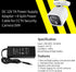 12V 7A CCTV Surveillance Video Power Supply Adapter + 1 to 8 Power Splitter & 110~240V AC 2.1mm Plug for Security Camera