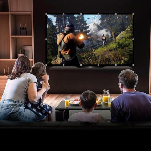 TOWOND 150 inch 16:9 Projector Screen Projection Screen Indoor Outdoor Washable Anti-Crease HD Rear Front Movies Screen