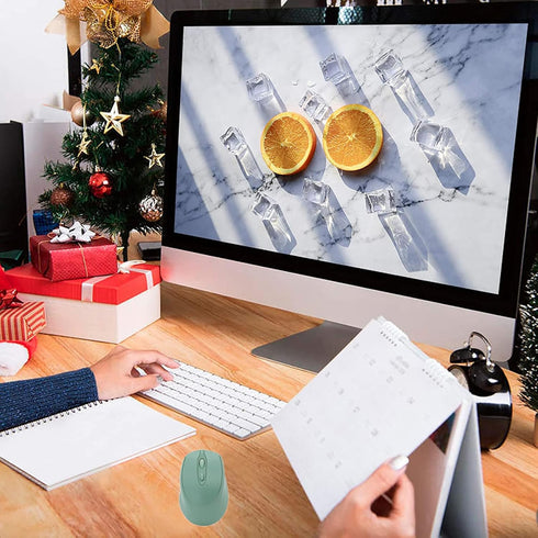 Bluetooth Wireless Mouse USB C for MacBook Air Pro/iMac, Rechargeable Silent Ergonomic Mouse for Office and Gaming