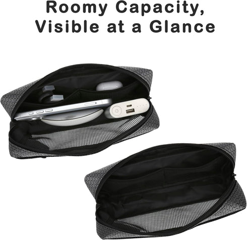 E-Tree 9" 4" 2" Laptop Chargers Case, Tech Organizer Travel Case, Portable Computer Accessories Bag, Electronics Cable