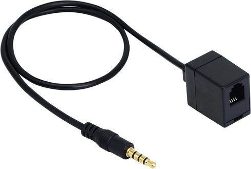 SinLoon RJ9 to 3.5mm Telephone Adapter Cable, Female RJ9 Headset to Male 3.5mm Cell Phone Adapter for Smartphones