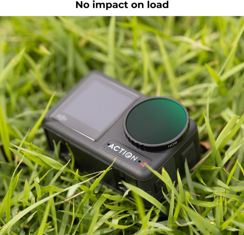 K&F Concept ND Filter Kit for DJI Osmo Action 4 - ND8, ND16, ND32, ND64 - 4 Pack Optical Glass Filters
