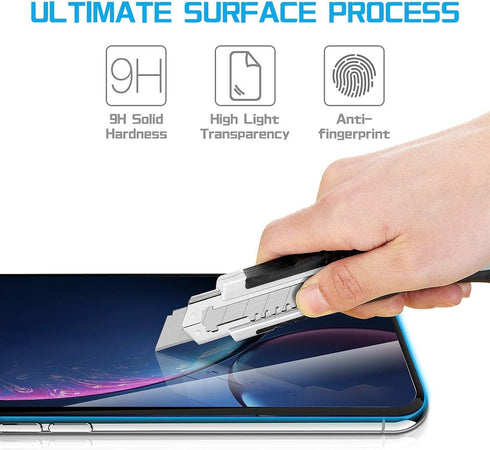 MANTO 3 Pack Tempered Glass Screen Protector for iPhone 11/XR 6.1" - Full Coverage, 3D Touch, Anti-Fingerprint.
