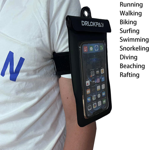 Waterproof Phone Case Armband, Surfing Dry Bag Floating Pouch Holder for iPhone 15/14/13/12 Pro Max, Galaxy S23+ Ultra