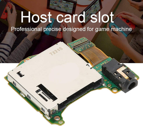 Game Cartridge Card Slot Host Reader Tray with Earphone Hole Port, Professional Replacement for Switch Console