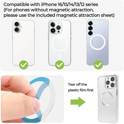YYizibj Daisy Flower Magnetic Phone Grip,Compatible with Magsafe Collapsible Mobile Stand Holder for Smartphone