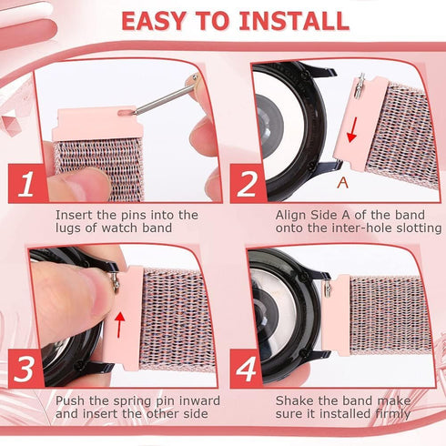 Smartwatch Band 22MM for IDW19, IDW16 - Nylon Adjustable Sport Stretchy Braided Solo Loop Strap
