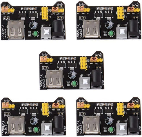 HiLetgo 5pcs 3.3V 5V Power Supply Module for MB102 Prototype Breadboard