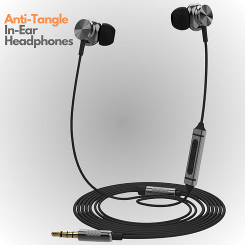 Betron BS10 Wired Earphones: Noise-Isolating In-Ear Buds with Microphone, Volume Control & Powerful 12mm Bass Drivers.