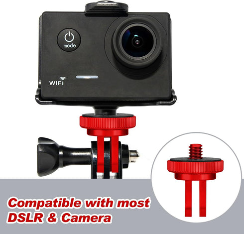 Frienda 4 1/4-20 1/4 Pieces Aluminum Camera Tripod Mount Adapter Conversion Adapter for Tripod Compatible with GoPro