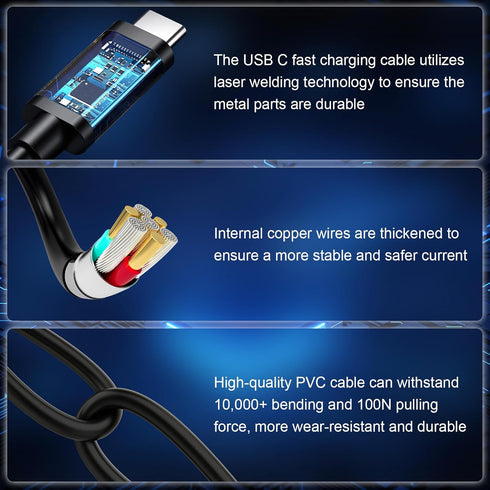 USB C Charging Cable, Compatible with Kindle 2022, Paperwhite 11th 2021, Fire Max 11 2023, HD 10 10Plus, 5ft