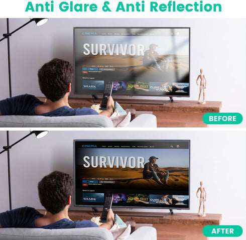 32 Inch 16:9 32" 4K F FORITO Anti Blue Light Matte TV Screen Protector, Eye Protection Anti Glare Computer Screen Cover