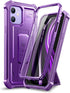 Dexnor iPhone 12 & 12 Pro Case, Built-in Screen Protector and Kickstand, Heavy Duty Military Grade Shockproof Cover,