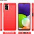 Samsung A03S Case with HD Screen Protector, Fashion Shock-Absorption Flexible TPU Bumper Soft Rubber Case, Red