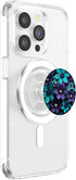 PopSockets PopGrip for MagSafe - Teal Blue Flower Wildflower Bouquet Purple Floral Design Art