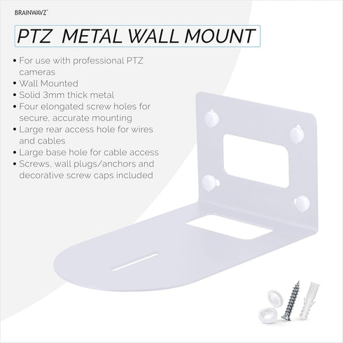 PTZ Camera Wall Mount Bracket, Compatible with HuddleCam, Sony, AVIPAS, SMTAV, FOMAKO, PRISUAL & More, Universal Holder