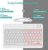TECURS Bluetooth Keyboard and Mouse Combo for iPad, 7-Color Backlit Rechargeable Wireless Keyboard & Mouse