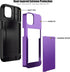 Nvollnoe iPhone 14 Case, Purple Heavy Duty Protective Dual Layer Shockproof Wallet Case with Card Holder