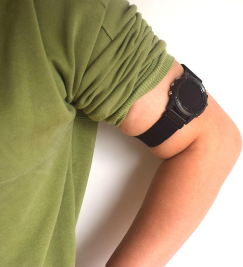 26mm Elastic Armband or Ankle Band - Compatible with Garmin Fenix 7X Sapphire Solar, Fenix 6X Pro/Sapphire, Fenix 5X/5X