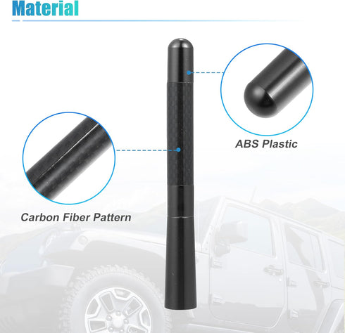 X AUTOHAUX 1 Set 12cm 4.7 Inch Universal Car AM FM Radio Signal Antenna Mast for for Jeep for Dodge for Ram for Ford