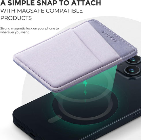 VULKIT Magnetic Phone Wallet for MagSafe, RFID Blocking Card Holder Wallet for iPhone 15/14/13/12 Series