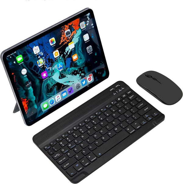 Computer Keyboard and Mouse Combo, Ultra Thin Wireless Keyboard with 3 Adjustable DPI Mouse for PC, Laptop