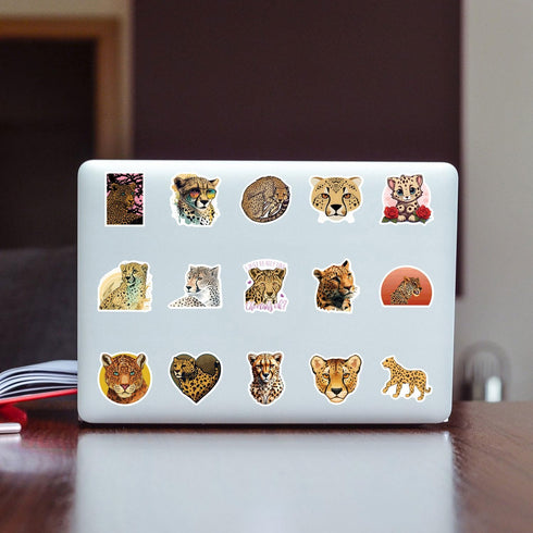 160 Pcs Cheetah Print Stickers, Vinyl Waterproof Graphic Decals for Phone, Skateboard, Laptop