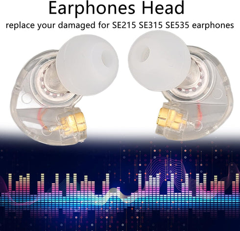 Earphone Head Replacement for SE215 SE315 SE535, Pluggable Detachable HiFi Earpiece Head,Sports Earphone Earbud Head, for Interface Cable(Transparent)