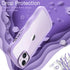 JETech iPhone 14 Plus Case 6.7-Inch, Clear Hard PC Back, Shockproof Wave Frame for Women & Girls (Purple)