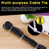 Swpeet 480Pcs Self-Locking Cable Zip Tie Set, Black & White with Saddle Type Mounts and Screws for Wire Organization
