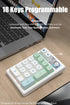 Gasket Creamy Mechanical Numpad, Wireless 2.4G/Bluetooth 5.0/Wired USB-C, RGB Backlit, Rechargeable Number Pad